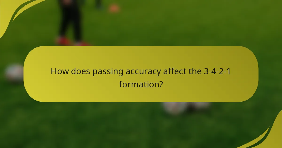 How does passing accuracy affect the 3-4-2-1 formation?