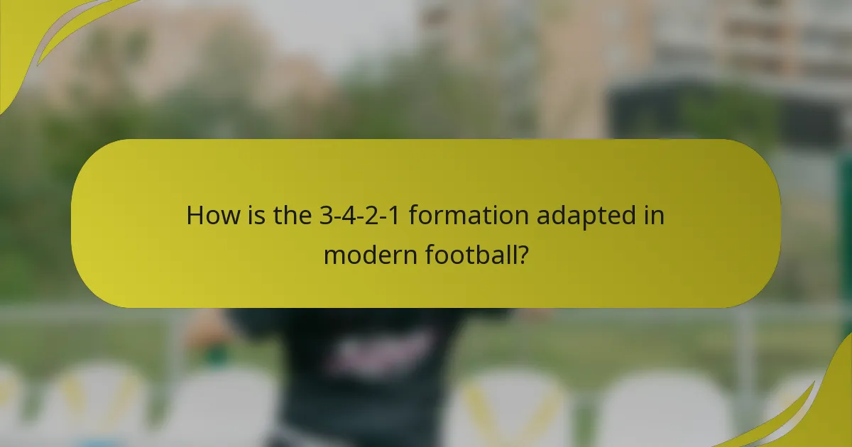 How is the 3-4-2-1 formation adapted in modern football?