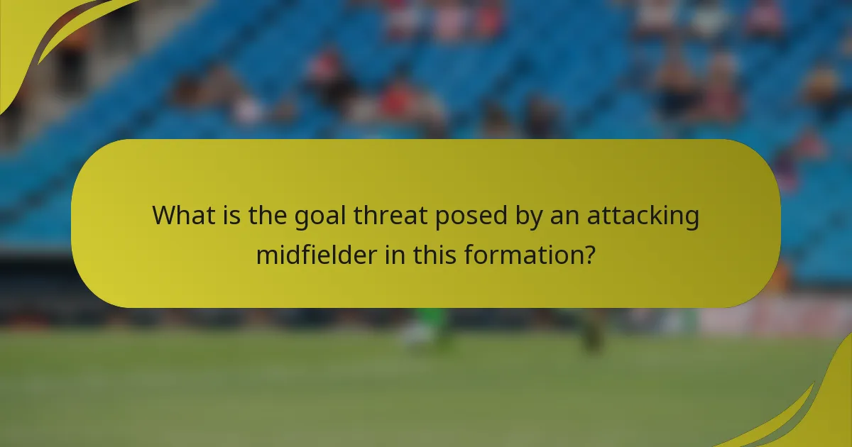 What is the goal threat posed by an attacking midfielder in this formation?